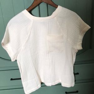 Madewell Lightspun Renwood Button-Back Top